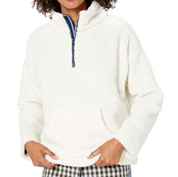 J. Crew Sweaters - J.Crew Sherpa Fleece Quarter Zip Pullover
